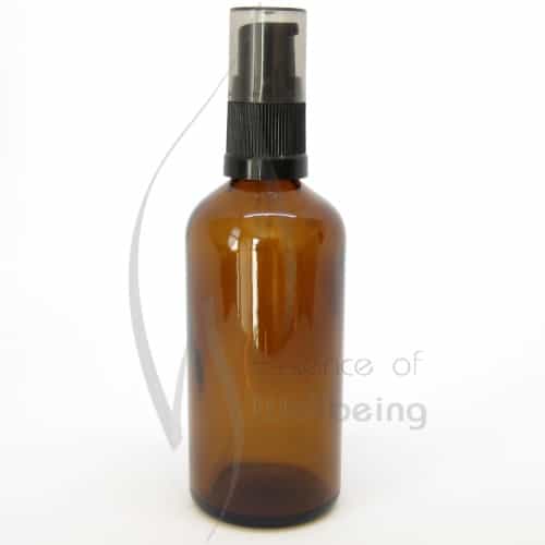100ml Amber glass bottle with pump attachment